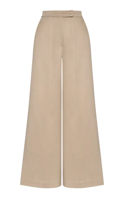 Andres Otalora Tizak Twill Wide-leg Pants In Brown
