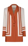 Andres Otalora Trazado Linen Blazer In Stripe