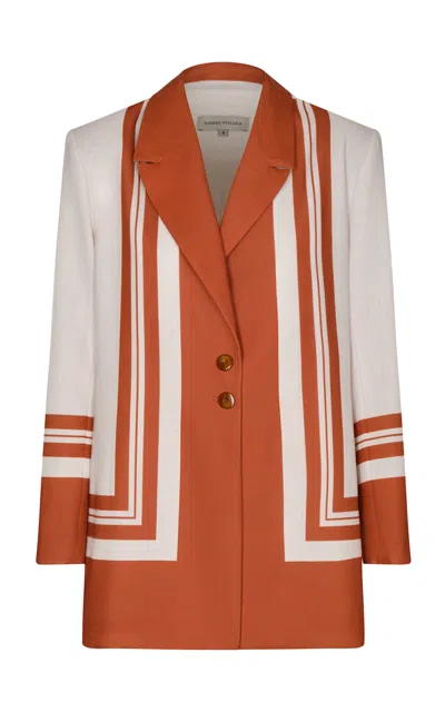 Andres Otalora Trazado Linen Blazer In Stripe