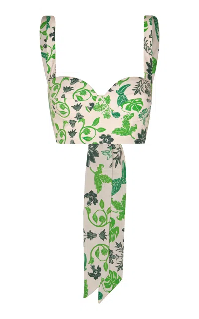 Andres Otalora Women's Tulia Bustier Crop Top In Print