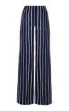 Andres Otalora Tuyo Embroidered Linen Wide-leg Pants