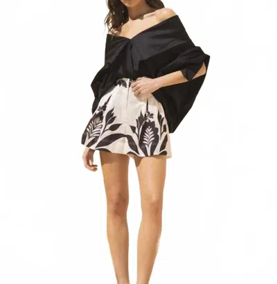 Andres Otalora Uma Short In Ivory/ Black Lotus