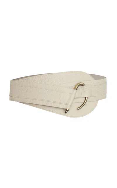 Andres Otalora Un Novillo Leather Belt In White