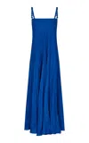 Andres Otalora Un Ritmo Pleated Linen Maxi Dress