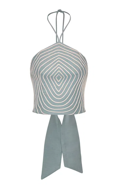 Andres Otalora Una Mirada Embroidered Top In Green