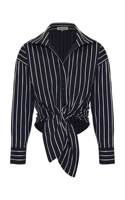Andres Otalora Una Pausa Embroidered Cotton Top In Black