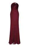 Andres Otalora Vida Entera Strapless Georgette-silk Maxi Dress
