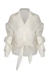 Andres Otalora Vinculo Infinito Silk Top In White