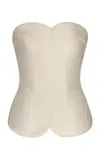 Andres Otalora Vinculo Sereno Tweed Top In Ivory