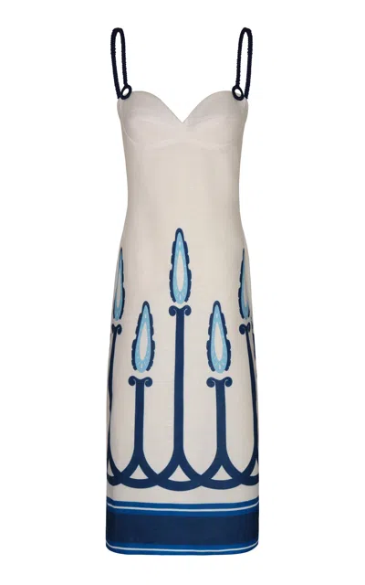 Andres Otalora Vivisima Embellished Midi Dress In Print