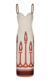 Andres Otalora Vivisima Embellished Midi Dress In Print