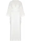 Andres Otalora Volare Caftan Dress In White In White