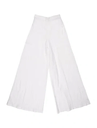 Pre-owned Andres Otalora Wide Leg Pants In White
