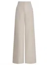 Andres Otalora Me Hablas Linen Wide-leg Pants In Gray