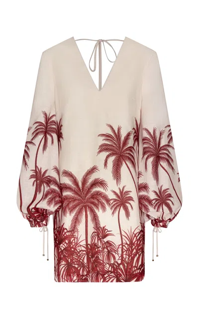 Andres Otalora Y El Mar Printed Linen Mini Dress