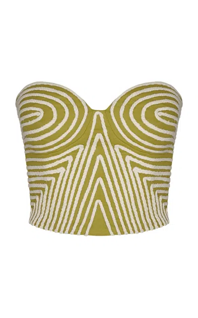 Andres Otalora Y Limon Embroidered Linen Top