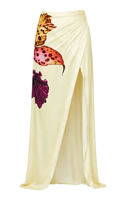 Andrés Pajón Neroli Printed Maxi Skirt In Neutral