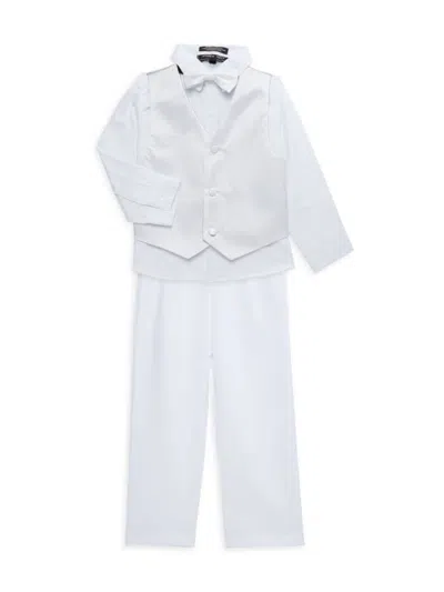 Andrew Fezza Babies' Little Boy's 4-piece Vest, Shirt, Pants & Bow Set In White