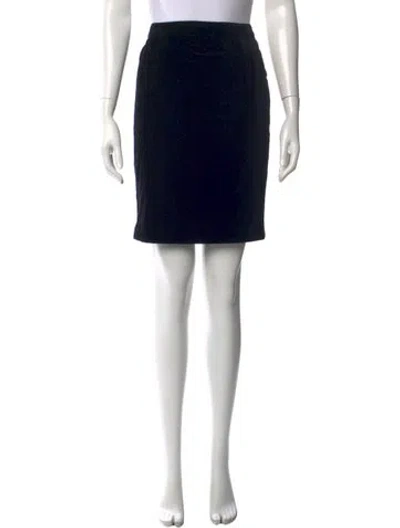 Pre-owned Andrew Gn Embroidered Accent Mini Skirt In Black