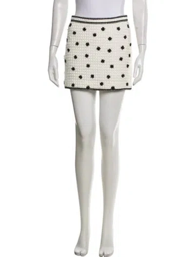 Pre-owned Andrew Gn Floral Print Mini Skirt In Multi