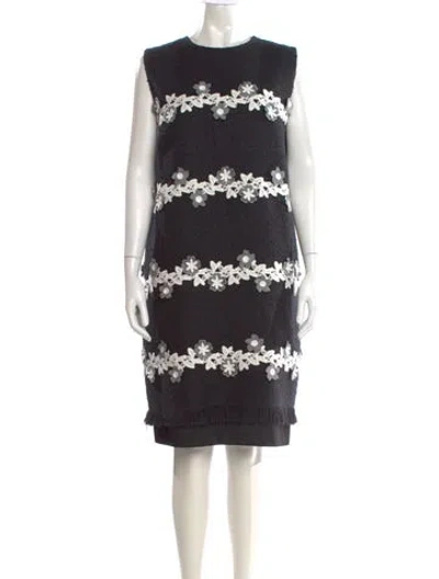 Pre-owned Andrew Gn Lace Pattern Knee-length Dress In Black