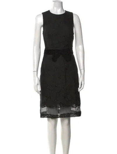 Pre-owned Andrew Gn Lace Pattern Knee-length Dress In Black