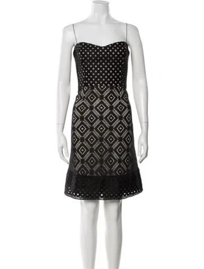Pre-owned Andrew Gn Lace Pattern Mini Dress