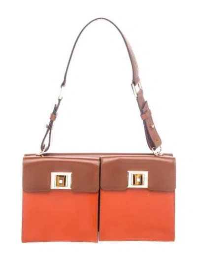 Pre-owned Andrew Gn Leather Shoulder Bag In Brown