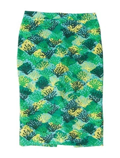 Pre-owned Andrew Gn Linen Mini Skirt In Green