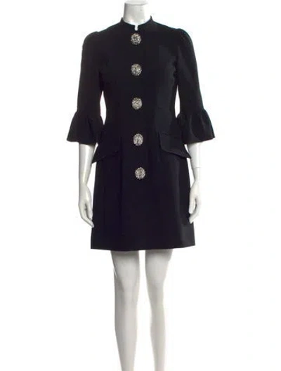 Pre-owned Andrew Gn Mini Dress In Black