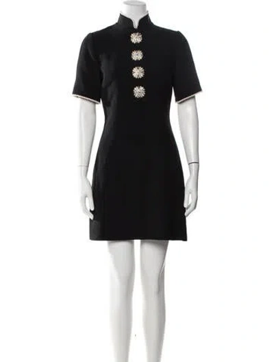 Pre-owned Andrew Gn Mini Dress In Black