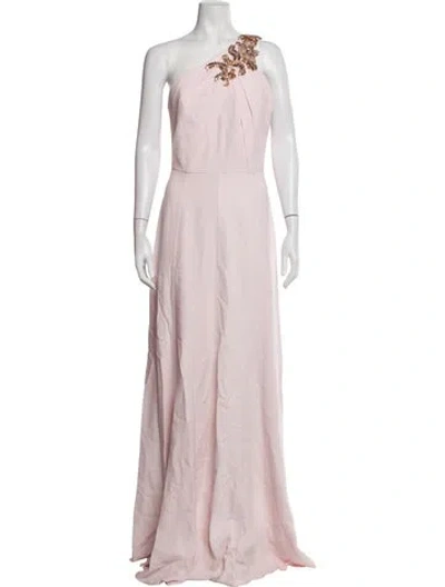 Pre-owned Andrew Gn One-shoulder Long Dress W/ Tags In Pink