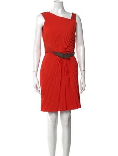 Pre-owned Andrew Gn One-shoulder Mini Dress In Orange