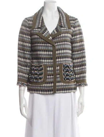 Pre-owned Andrew Gn Patterned Blazer In Multi
