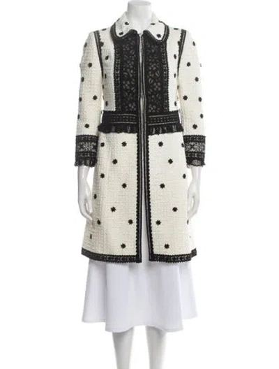 Pre-owned Andrew Gn Patterned Coat In Neutral