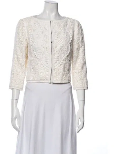 Pre-owned Andrew Gn Patterned Jacket In Neutral