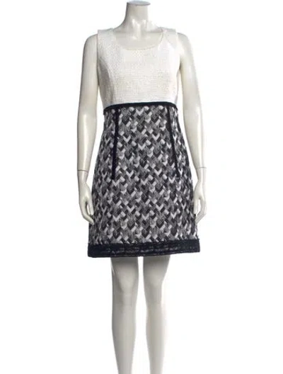 Pre-owned Andrew Gn Patterned Mini Dress In Multicolor