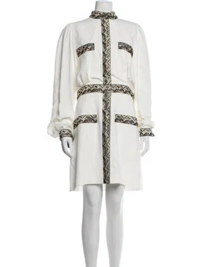 Pre-owned Andrew Gn Patterned Mini Dress W/ Tags In Neutrals