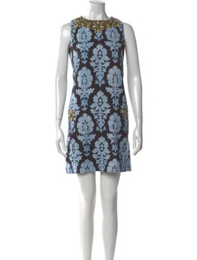 Pre-owned Andrew Gn Printed Mini Dress In Multi