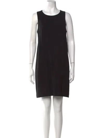 Pre-owned Andrew Gn Scoop Neck Knee-length Dress In Black