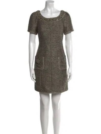 Pre-owned Andrew Gn Scoop Neck Mini Dress