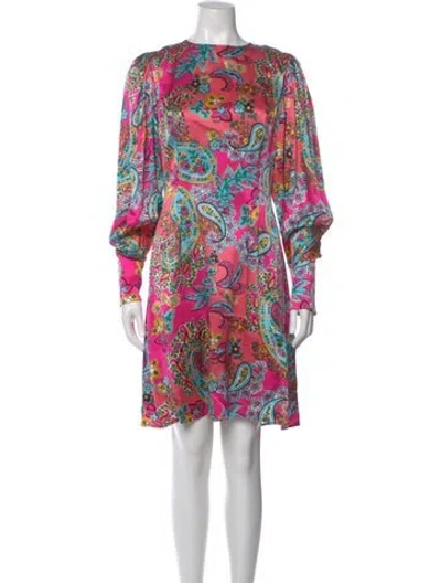 Pre-owned Andrew Gn Silk Knee-length Dress In Pink