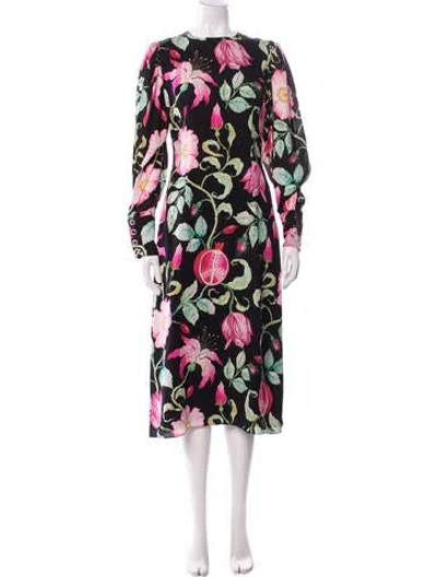 Pre-owned Andrew Gn Silk Long Dress In Black