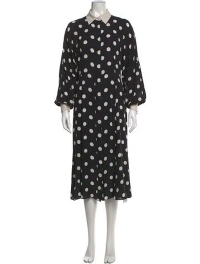Pre-owned Andrew Gn Silk Long Dress In Black