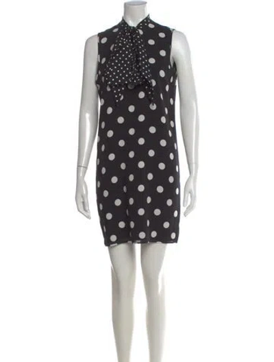 Pre-owned Andrew Gn Silk Mini Dress In Black