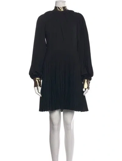 Pre-owned Andrew Gn Silk Mini Dress In Black