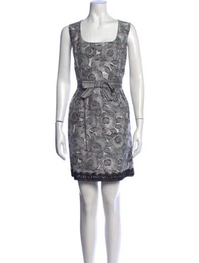 Pre-owned Andrew Gn Silk Mini Dress In Black/neutrals