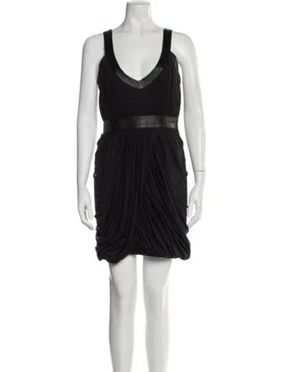 Pre-owned Andrew Gn Silk Mini Dress In Brown