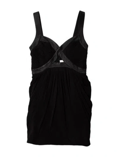 Pre-owned Andrew Gn Strapless Mini Dress In Black