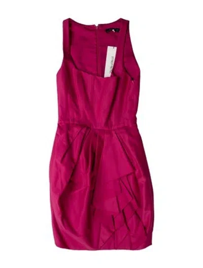 Pre-owned Andrew Gn Strapless Mini Dress In Pink